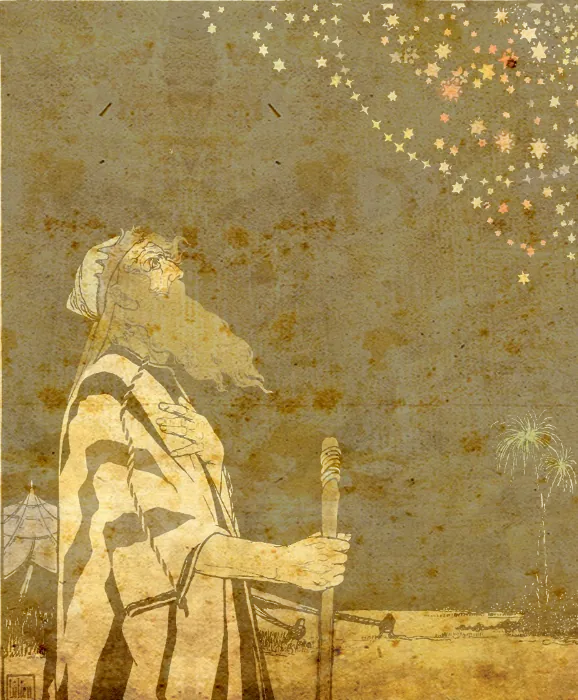 Abraham Contemplates the Stars ~ Ephraim Lillian, 1908